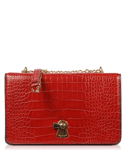 Crossbody Bag With Metal Chain XB1807 RED
